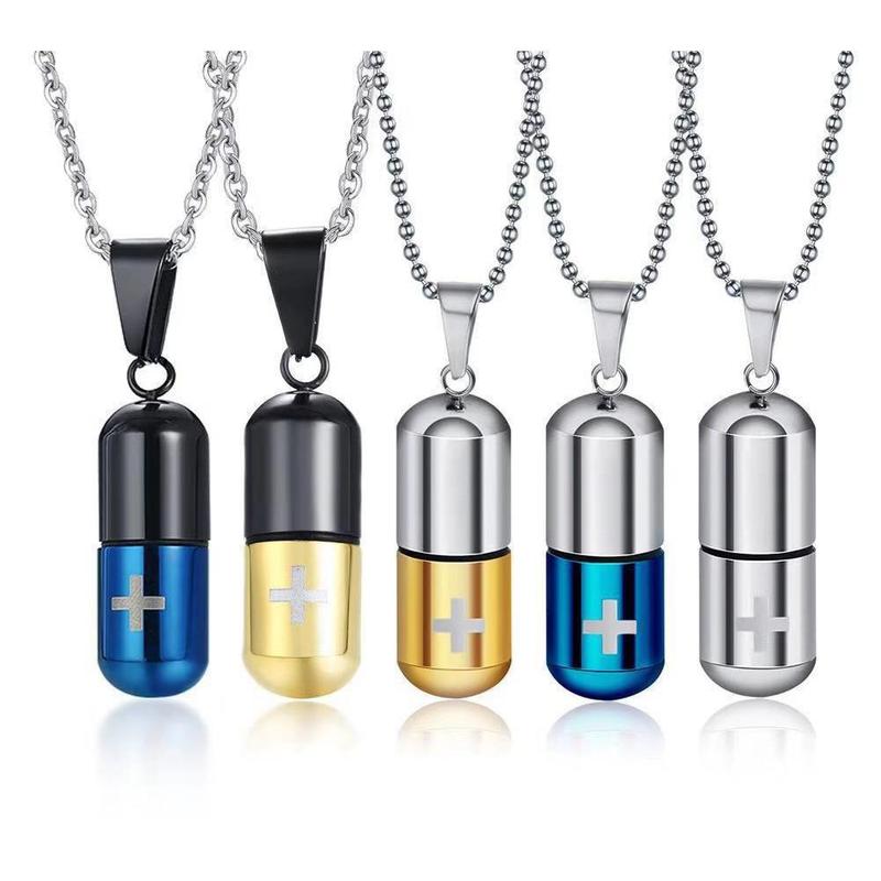 Creative multifunctional pill pendant: detachable perfume bottle design, both commemorative and personalized, fashionable and exquisite must-have