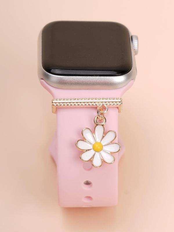 Cute Daisy Flower Design Watch Band Decoration Charm, Fashionable Watch Band Decoration, Trendy All-match & Exquisite Watch Accessories for Birthday Gift