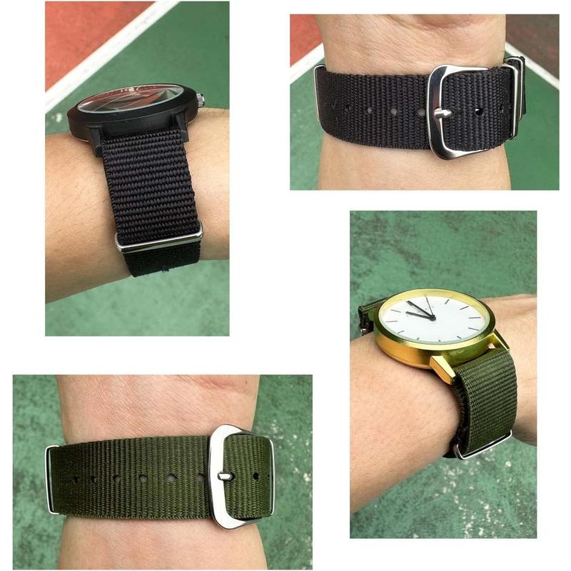 Nylon Watchband Replacement Quick Release Heavy Buckle Watchstraps for Men Women