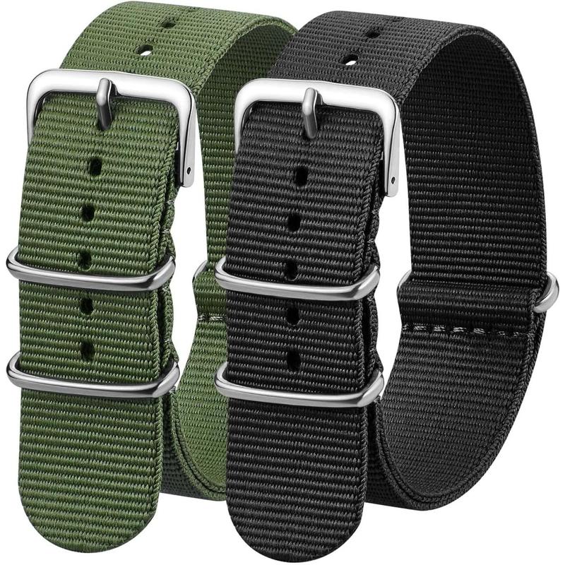 Nylon Watchband Replacement Quick Release Heavy Buckle Watchstraps for Men Women