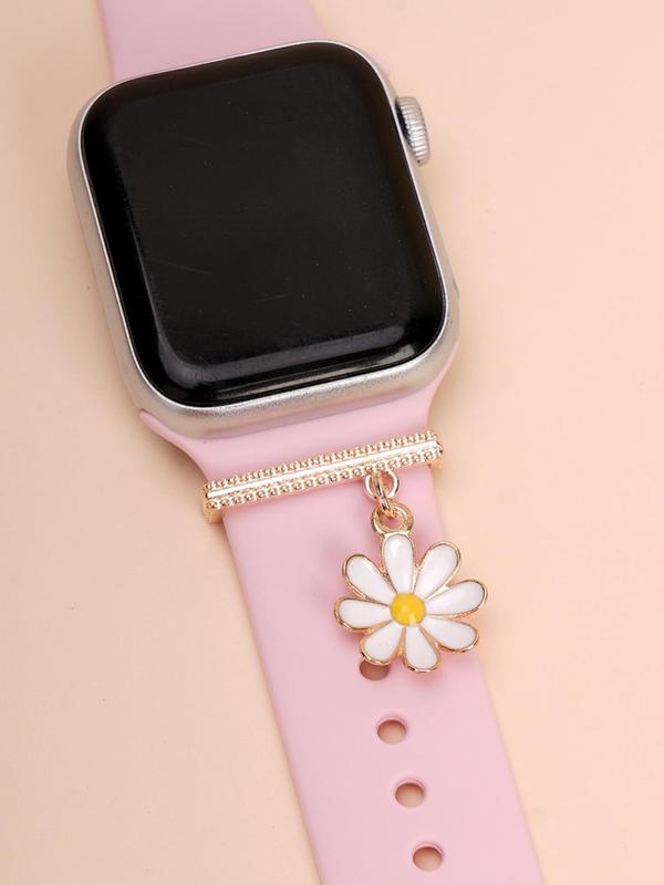 Cute Daisy Flower Design Watch Band Decoration Charm, Fashionable Watch Band Decoration, Trendy All-match & Exquisite Watch Accessories for Birthday Gift