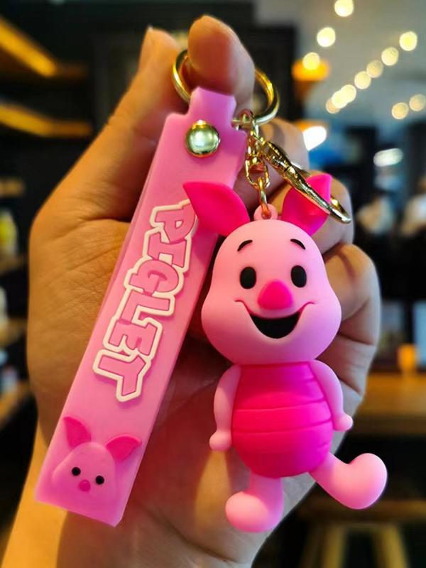 Cute Cartoon Bear & Tigger Design Keychain, Fashionable Keychain for Women & Men, Trendy All-match Keychain for Birthday Gift