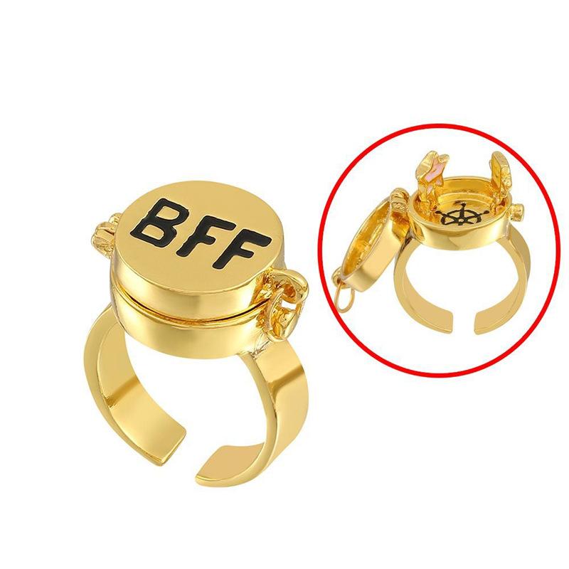 Hot Sale Patrick Star Ring Friendship Ring BFF Open Xiaohongshu SpongeBob SquarePants Good Friend Ring