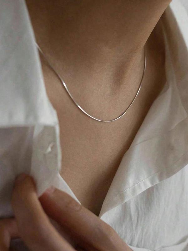 Minimalist Elegant Matching Necklace, Summer 2024 Trendy Stainless Steel Chain Necklace for Women for Gift, Dainty Jewelry for Daily Wear