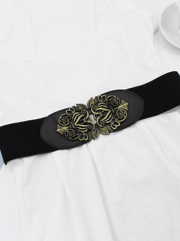 Fashionable Elastic Wide Belt for Women, Elegant All-match Clothes Accessories for Daily Clothing Decor, Trendy All-match & Exquisite Belt for Birthday Gift