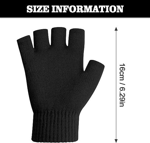 Fingerless Gloves for Women Men Winter Fingerless Mittens for Women Men Warm Knitted Gloves Typing Half Finger Gloves