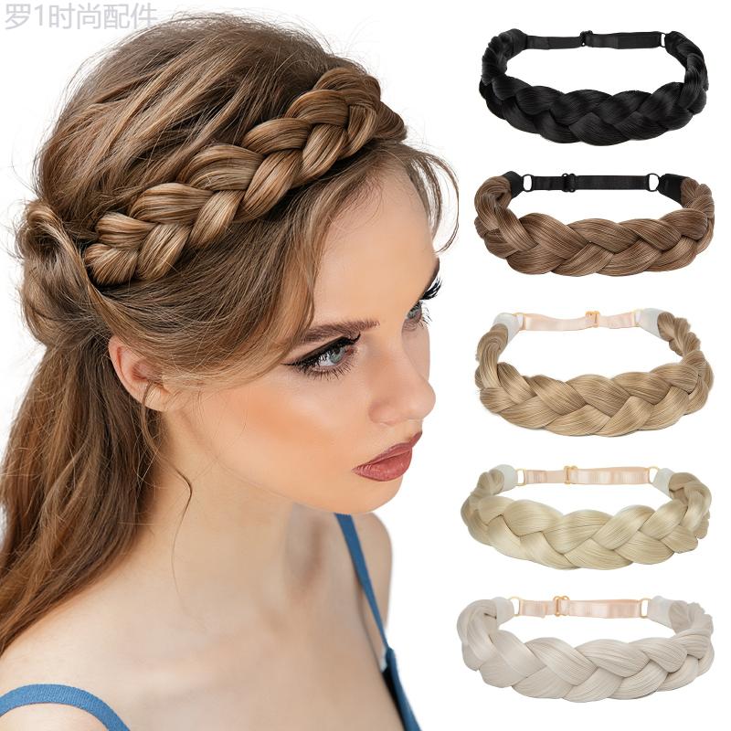 Adjustable Handmade Braided Headband - Natural Fiber High Temperature Headwear for Women