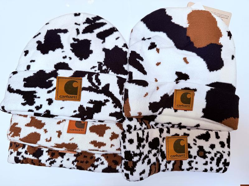 Cow Leopard Print Beanie. Winter Must-Have. Trending Styles. Unique Find. Cozy& Chic. For Cold Weather Fashionistas. Ideal for Ski Trips Warm Knitted Hat for Autumn &Winter, Trendy Cozy Cuffed Cap for Men &Women Fashion Cap Y2k Beanie hat