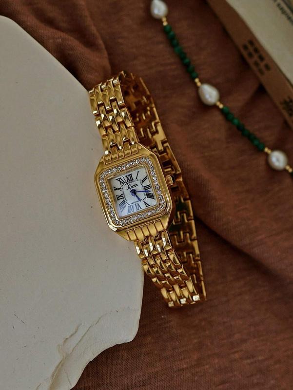 New Arrivals Square Dial Ladies Waterproof Watch - Elegant Style with Roman Numerals for Daily Life & Parties