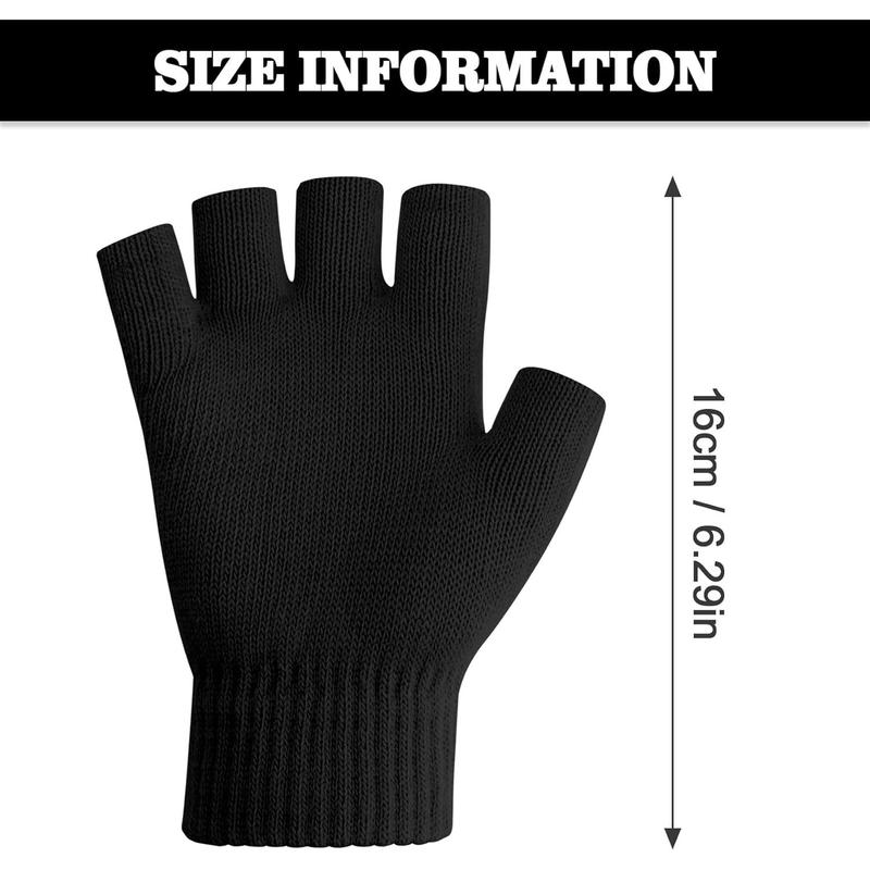 Fingerless Gloves for Women Men Winter Fingerless Mittens for Women Men Warm Knitted Gloves Typing Half Finger Gloves-