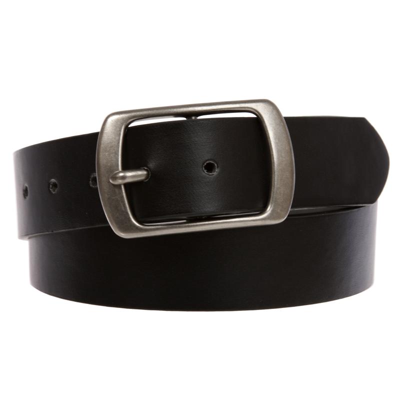 Women Casual PU Leather Dress Belt With Square Single Prong Buckle