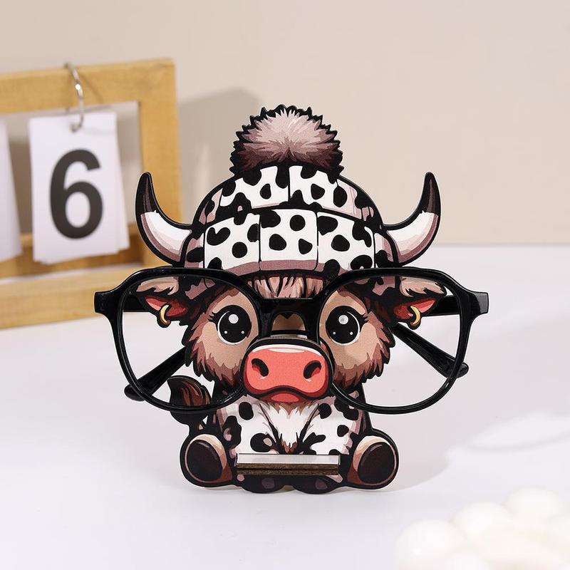 Cute Cow Design Glasses Holder, Animal Shaped Glasses Holder, Desktop Decorative Ornament for Home Office, Home Organizer