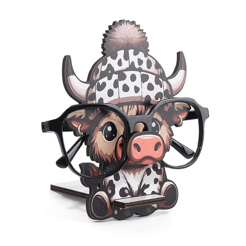 Cute Cow Design Glasses Holder, Animal Shaped Glasses Holder, Desktop Decorative Ornament for Home Office, Home Organizer