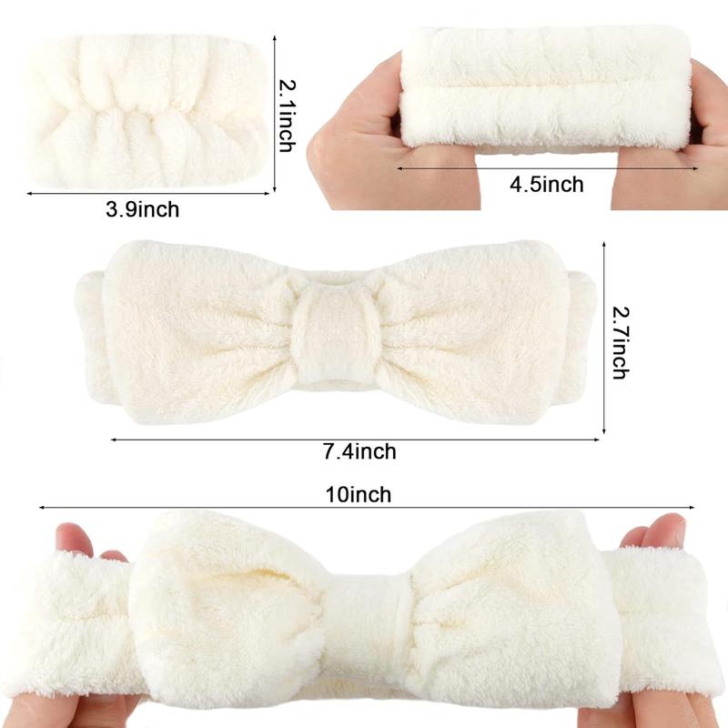 6PCS Spa Headband and Wristband Set, Face Wash Headband Makeup Skincare Headband Wrist Bands