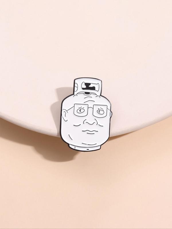 Cartoon Gas Tank Design Brooch, Cute Fashion Alloy Badge for Daily Clothing Decor, Trendy All-match & Exquisite Brooch for Birthday Gift