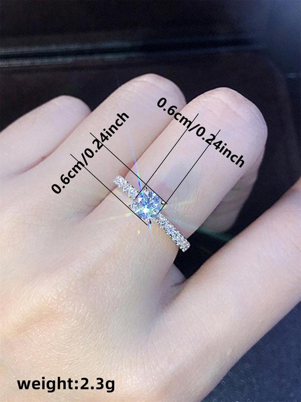 Elegant Rhinestone Decorated Ring for Women, Fashion Matching Jewelry for Party, Daily Clothing Decor, Trendy Wedding Engagement Anniversary Party Jewelry Gifts