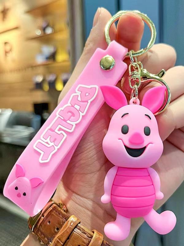 Cute Cartoon Bear & Tigger Design Keychain, Fashionable Keychain for Women & Men, Trendy All-match Keychain for Birthday Gift