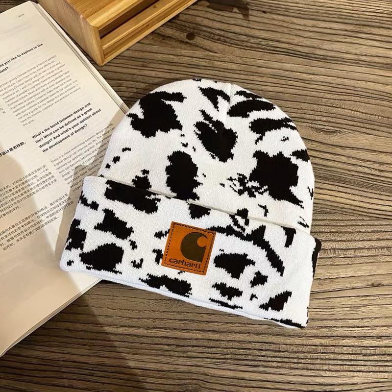 Cow Leopard Print Beanie. Winter Must-Have. Trending Styles. Unique Find. Cozy& Chic. For Cold Weather Fashionistas. Ideal for Ski Trips Warm Knitted Hat for Autumn &Winter, Trendy Cozy Cuffed Cap for Men &Women Fashion Cap Y2k Beanie hat