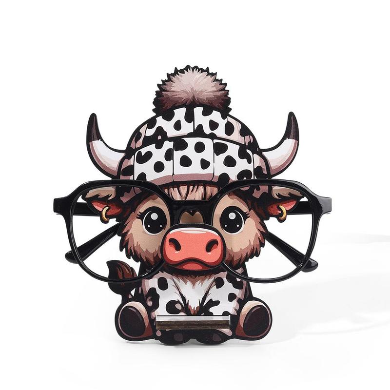 Cute Cow Design Glasses Holder, Animal Shaped Glasses Holder, Desktop Decorative Ornament for Home Office, Home Organizer