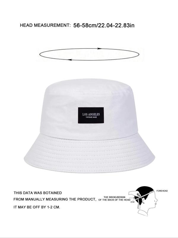 Letter Patched Design Bucket Hat, Outdoor Sun Protection Cap, Fashion Accessories for Men & Women