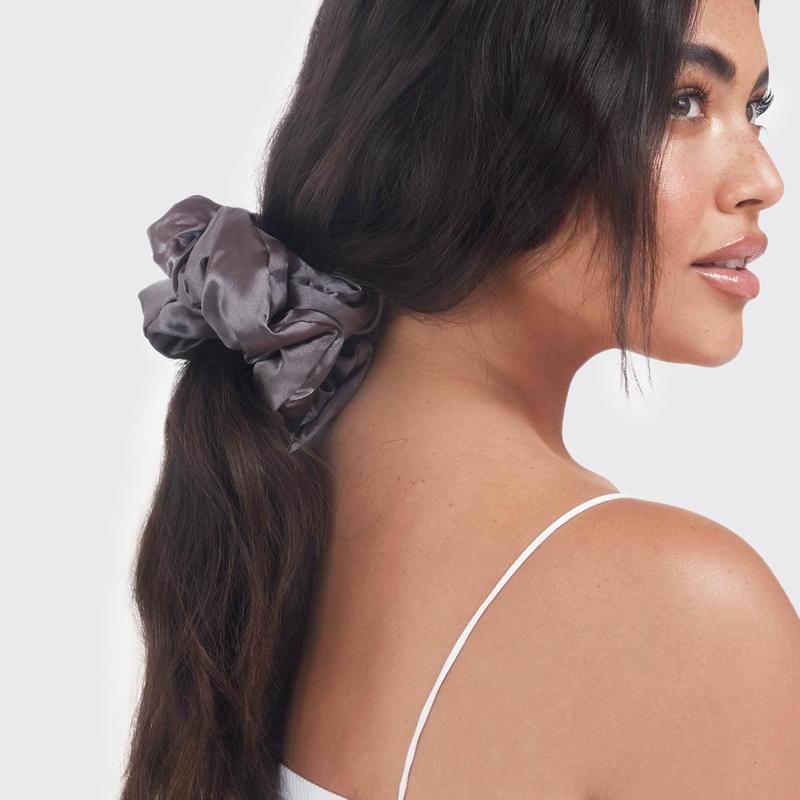 Satin Sleep Pillow Scrunchies - Blush Gray