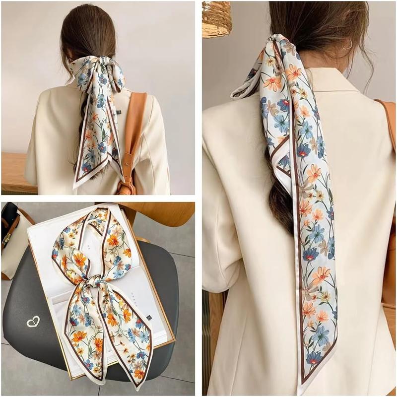 Silk Feeling Head Scarf Fashion Satin Hair Scarf Square Scarves for Women Gifts 27.5*27.5 inches-Thanksgiving Gifts Christmas Gifts-JM