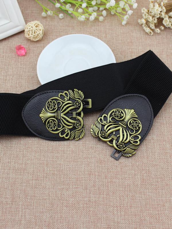 Fashionable Elastic Wide Belt for Women, Elegant All-match Clothes Accessories for Daily Clothing Decor, Trendy All-match & Exquisite Belt for Birthday Gift