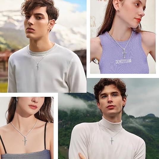 Cross Necklace for Men Women, Cross Chain, Cross Necklace,  Cross Necklaces for Men, Mens Cross Necklaces, Cross Pendant