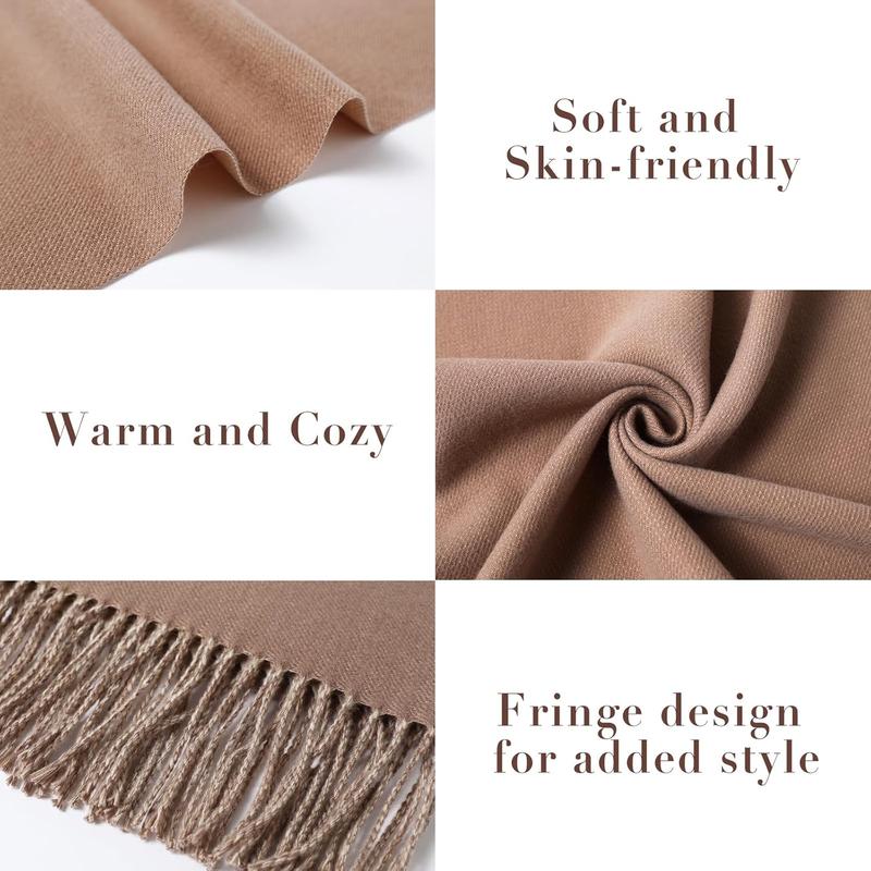 Womens Cashmere Scarf Large Pashmina Shawls and Wraps Light Blanket Scarf for Evening Dress Warm Daily Travel Office