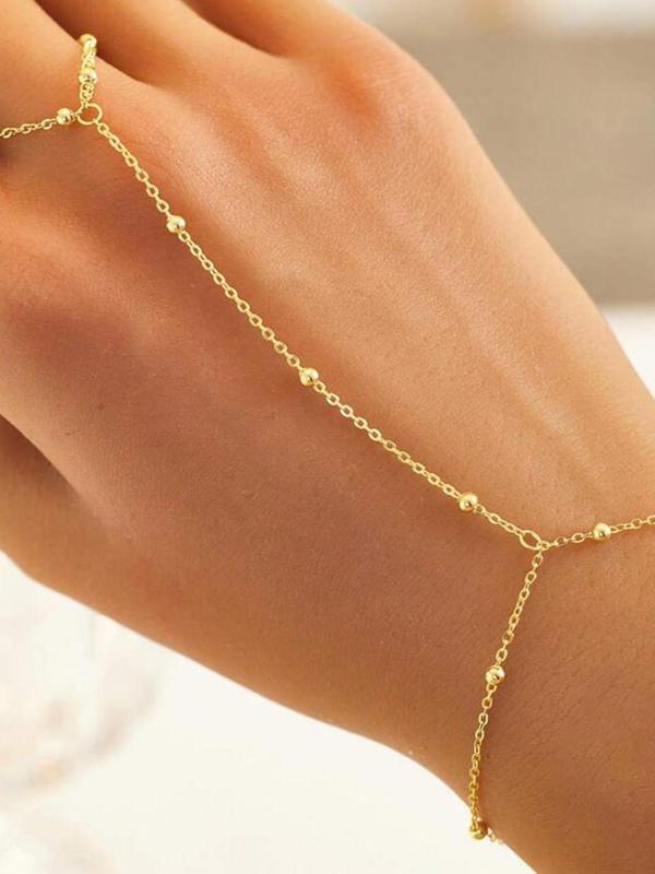 Minimalist O-ring Design Hand Chain Bracelet, Fashionable Jewelry for Women & Men for Party, Daily Clothing Decor, Trendy All-match & Exquisite Jewelry for Birthday Gift