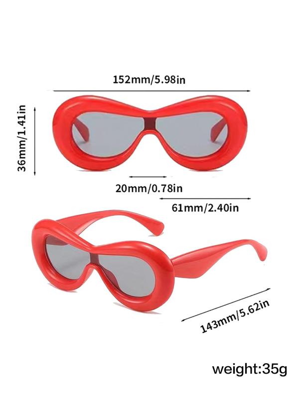 2024 New Trendy Creative Sunglasses for Everyday Use for Party, Club, Summer Geometric Frame Fashion Sunglasses for Beach, Travel Accessories