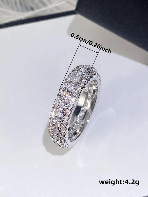 Fashion Rhinestone Decorated Ring,  Elegant Luxury Jewelry for Wedding Party, Fashion Accessories for Women & Girls