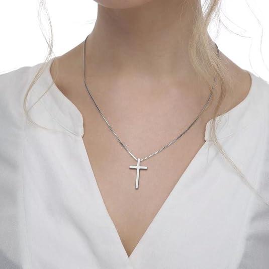 Cross Chain，Cross Necklace for Men Women, Cross Necklace, Silver Gold Black Cross Necklaces for Men, Mens Cross Necklaces, Cross Pendant