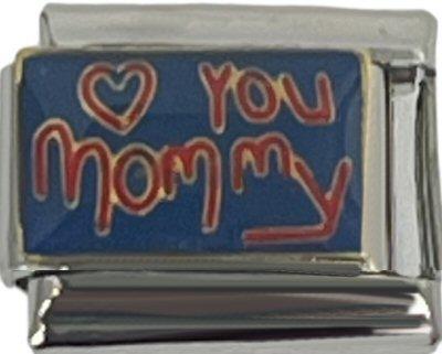 Italian Charm Link Heart Love You Mommy 9mm