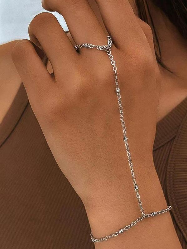 Minimalist O-ring Design Hand Chain Bracelet, Fashionable Jewelry for Women & Men for Party, Daily Clothing Decor, Trendy All-match & Exquisite Jewelry for Birthday Gift