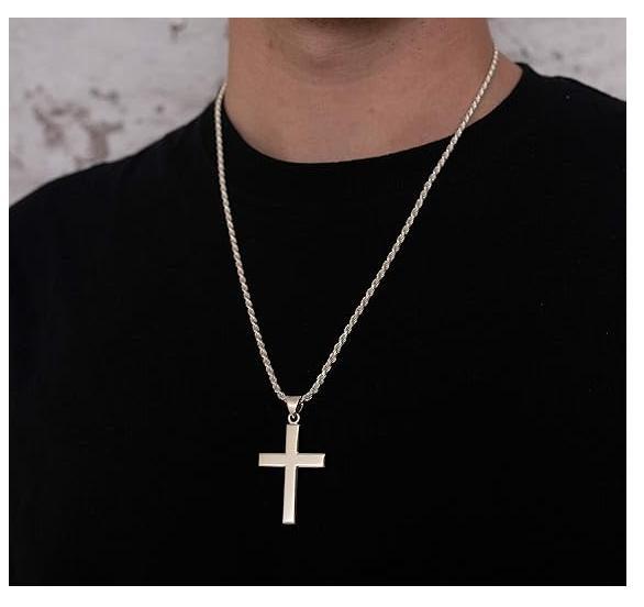 Cross Necklace for Men Women, Cross Chain, Cross Necklace,  Cross Necklaces for Men, Mens Cross Necklaces, Cross Pendant