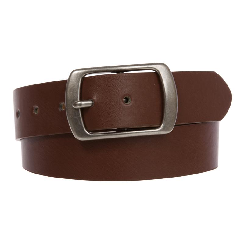 Women Casual PU Leather Dress Belt With Square Single Prong Buckle