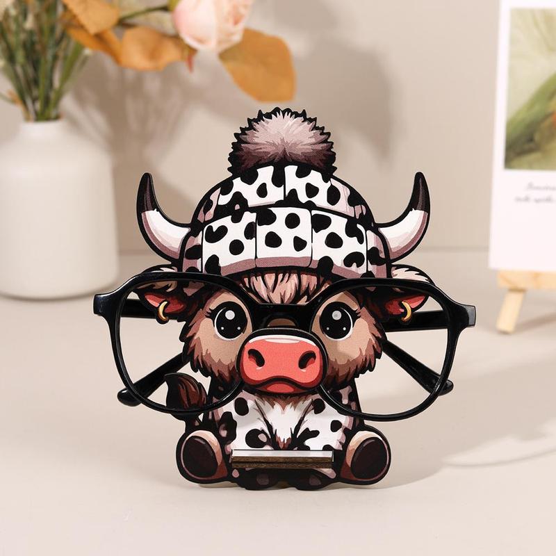 Cute Cow Design Glasses Holder, Animal Shaped Glasses Holder, Desktop Decorative Ornament for Home Office, Home Organizer