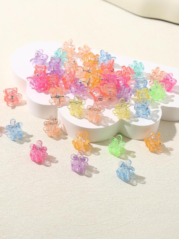 Cute Butterfly & Flower Shaped Mini Hair Claws, Claw Clips for Kawaii Hairstyles Ideas, Colorful Elegant Hair Claws, Fashion All-match Hair Accessories for Women & Girls Fall