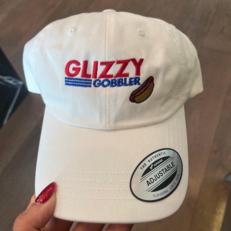 Glizzy Gobbler Costco Hot Dog Funny Dad Hat, Summer Hat, Country Festival Outfit, Embroidered Baseball Cap, Dad Hat, Embroidered Hat, Gift Idea 2024