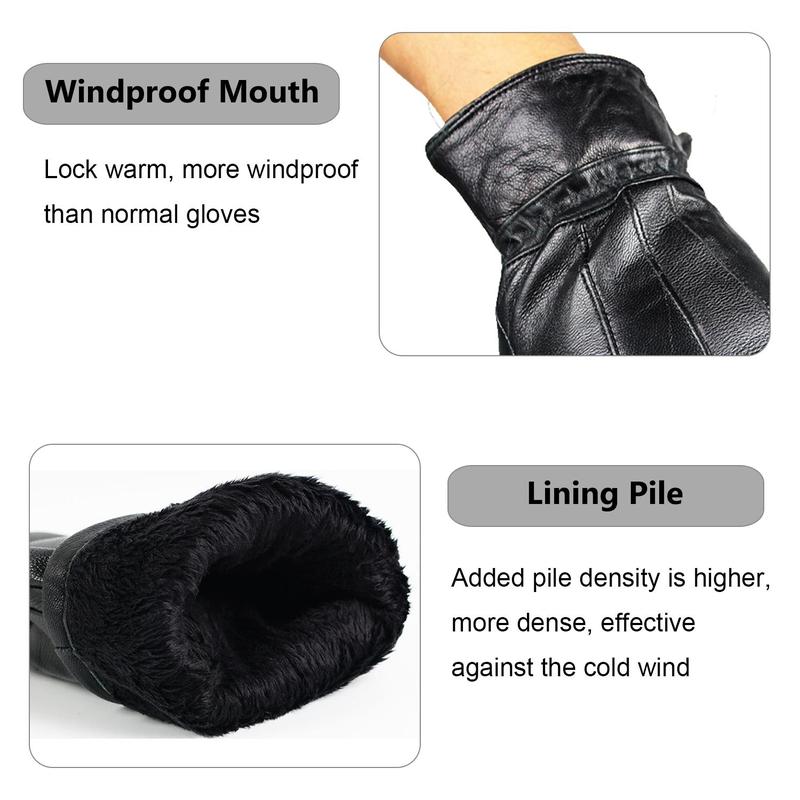 Winter Motorcycle Gloves, Warm Lining Sports Gloves, Windproof & Waterproof Gloves for Men & Women