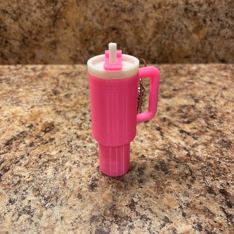 Tumbler Cup Keychain with Removable Lid - Chapstick Holder cute keychain