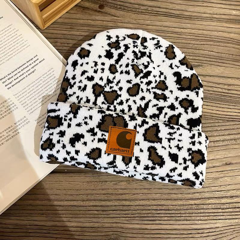 Cow Leopard Print Beanie. Winter Must-Have. Trending Styles. Unique Find. Cozy& Chic. For Cold Weather Fashionistas. Ideal for Ski Trips Warm Knitted Hat for Autumn &Winter, Trendy Cozy Cuffed Cap for Men &Women Fashion Cap Y2k Beanie hat