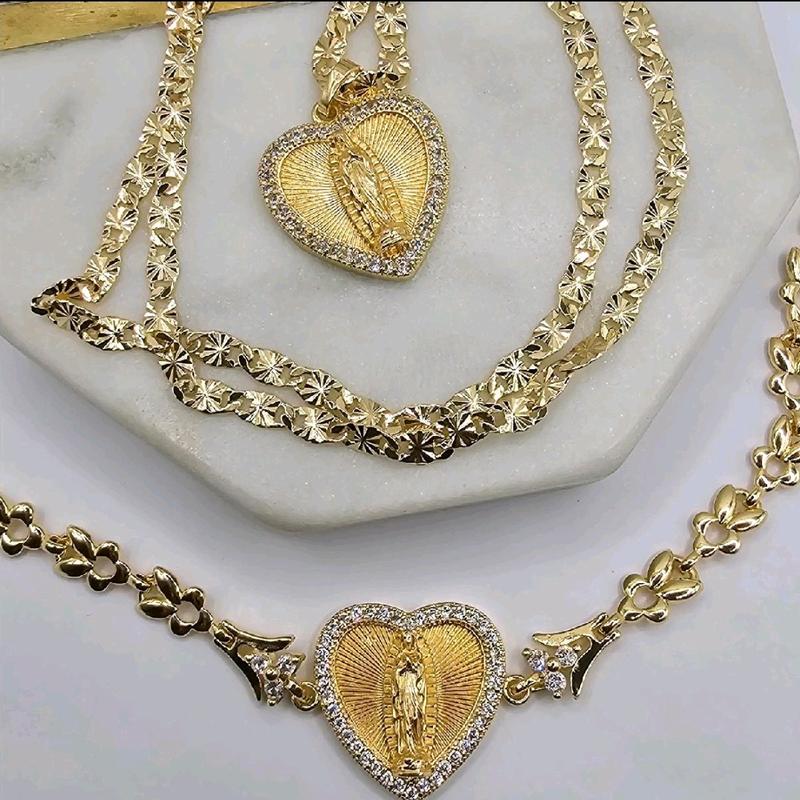 VIRGIN MARY beautiful set necklace with bracelet 7