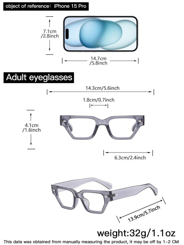 Unisex Boho Style Leopard Pattern Geometry Frame Eyeglasses, 2024 New Style Trendy Casual Eyeglasses for Everyday Use, Fashion Accessories for Outdoor Activities