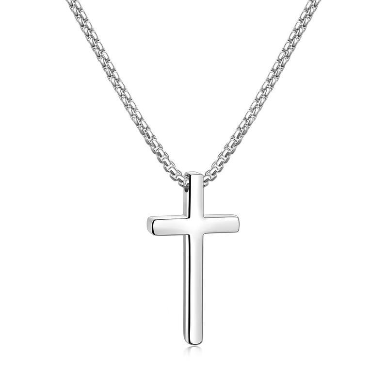 Stainless Steel Cross Necklace for Men and Women (Unisex), Hip Hop Fashionable Titanium Steel Jewelry, Classic Fashion Accessories for Daily Wear