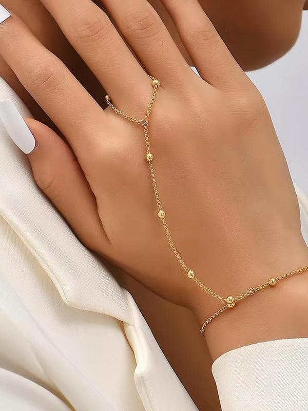 Minimalist O-ring Design Hand Chain Bracelet, Fashionable Jewelry for Women & Men for Party, Daily Clothing Decor, Trendy All-match & Exquisite Jewelry for Birthday Gift