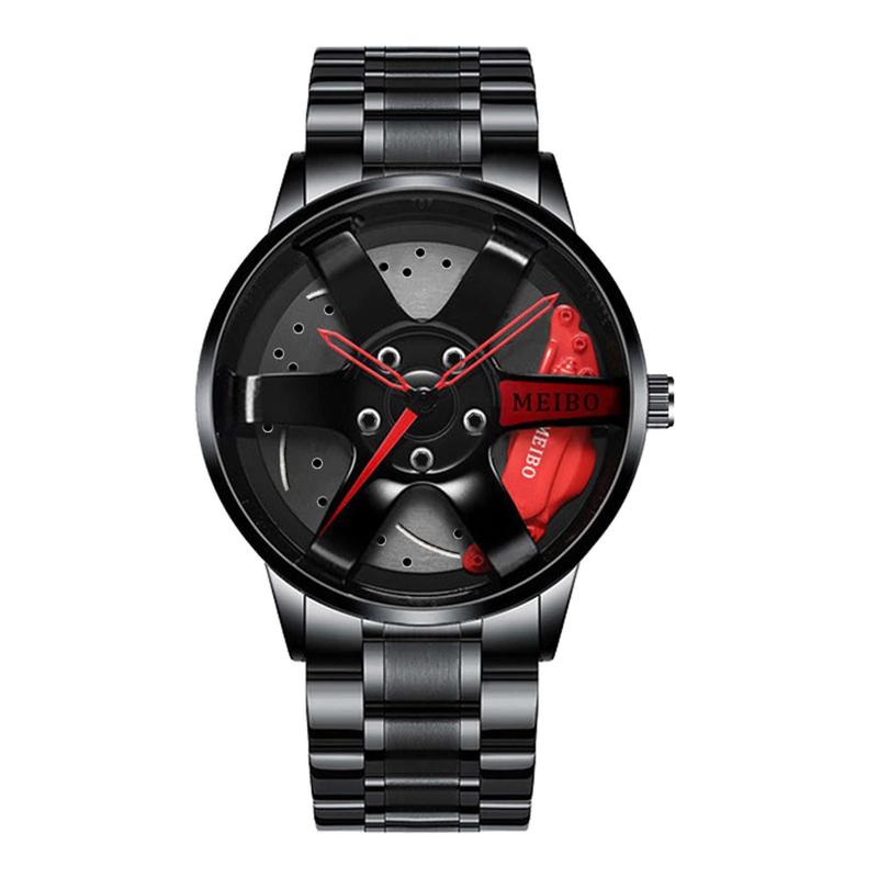 Men Wheel Dial Quartz Watch