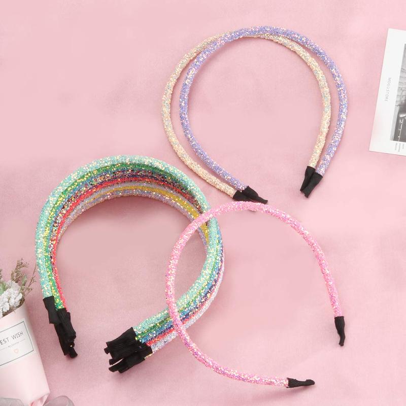 14pcs Glitter Headbands for Girls Skinny Sparkle Hairbands Women Hair Loop Hair Accessories