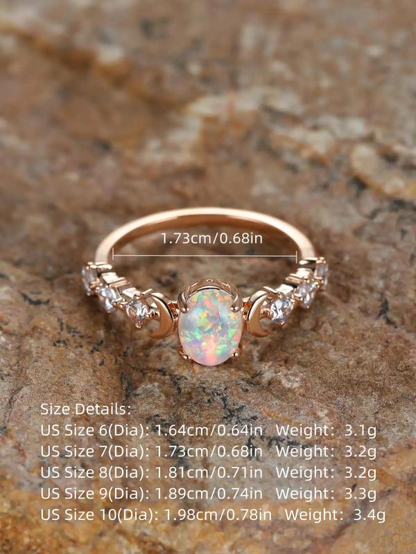 Women's Elegant Rhinestone Decor Engagement Ring, Trendy Exquisite Promise Ring, Chic Gorgeous Jewelry As Gift for Girlfriend